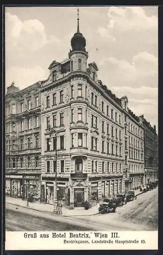 AK Wien, Hotel Beatrix, Beatrixgasse, Landstrasse Hauptstrasse 10