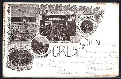 AK Wien, Hernals, Hotel & Etablissement Stalehner in der Jörgerstrasse 26