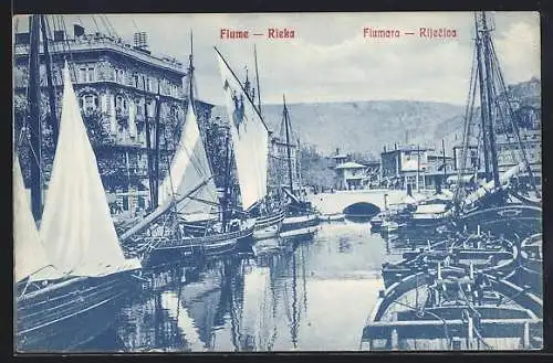 AK Fiume, Rieka, Panorama