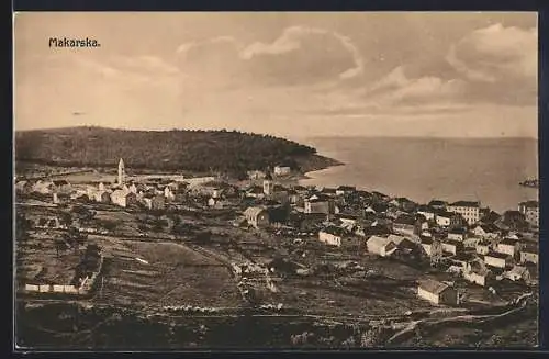 AK Makarska, Gesamtansicht am Meer