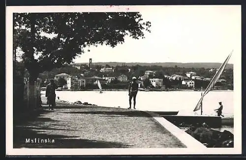 AK Malinska, Blick auf die Bucht