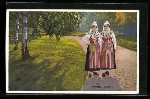 AK Leksand, Dalarne, Frauen in schwedischer Tracht