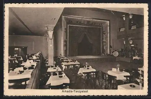 AK Essen, Restaurant Arkadia-Tanzpalast in der Kettwigerstrasse 11 /13