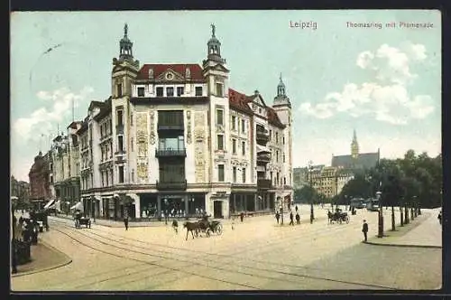 AK Leipzig, Thomasring mit Promenade