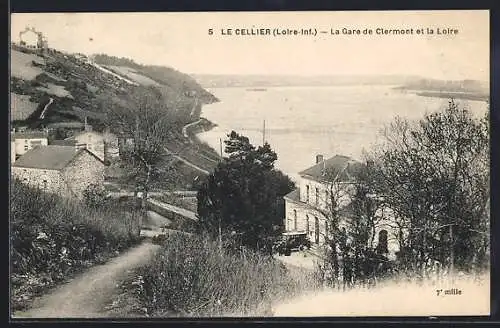 AK Le Cellier /L.-Inf., La Gare de Clermont et la Loire