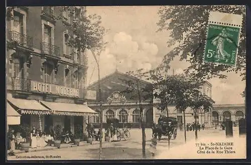 AK St-Nazaire, La Place de la Gare, Côté de la Rue Thiers