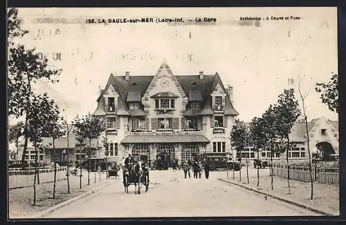 AK La Baule-sur-Mer, La Gare, Blick zum Bahnhof