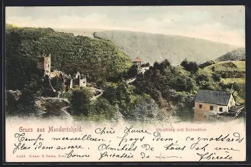 AK Manderscheid, Oberburg mit Belvedere