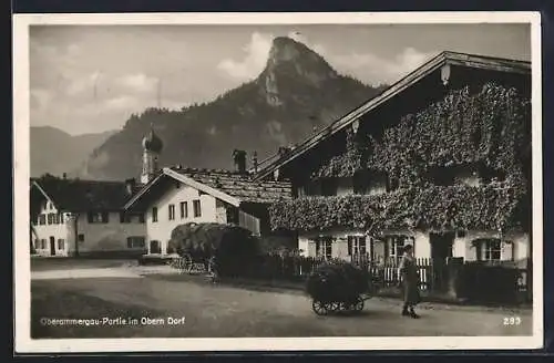 AK Oberammergau, Partie am Obern-Dorf