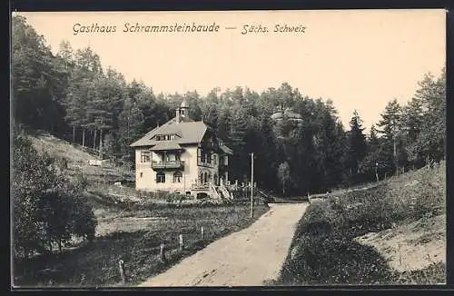 AK Bad Schandau, Gasthof Schrammsteinbaude