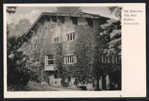 AK Bad Liebenstein /Thür. Wald, Klubhaus Friedensallee