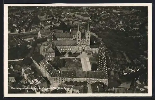 AK Bamberg, Klosteranlage Michaelsberg vom Flugzeug aus