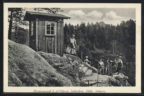 AK Sebnitz, Berghütte bei den oberen Schleussen