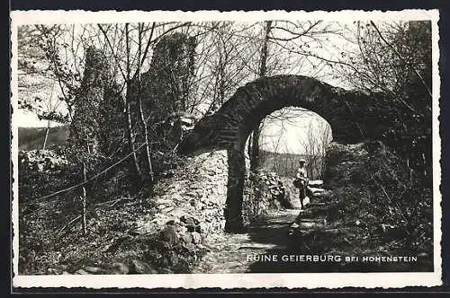 AK Hohenstein / Ernstthal, Ruine Geierburg