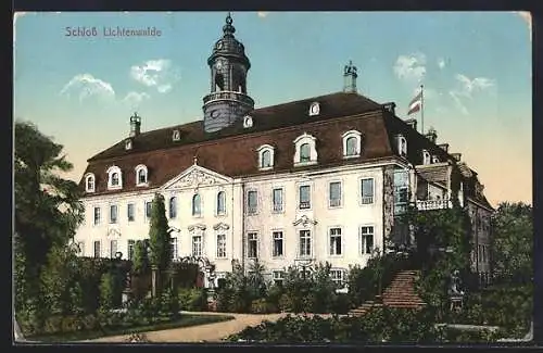 AK Niederwiesa, Blick auf Schloss Lichtenwalde