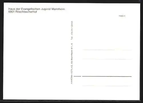 AK Schriesheim, Röschbacherhof, Haus der Evangelischen Jugend Mannheim