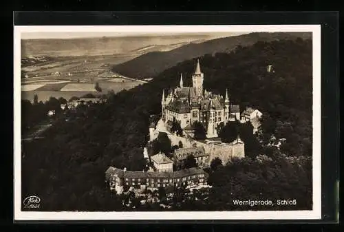 AK Wernigerode, Das Schloss, Fliegeraufnahme