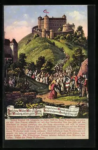 AK Weinsberg, Belagerung der Burg Weibertreu durch Kaiser Konrad III.