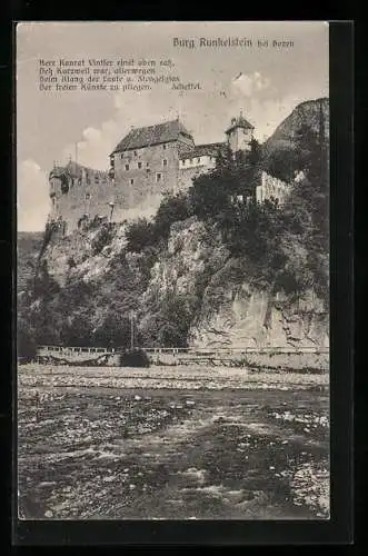 AK Bozen, Burg Runkelstein vom Tal aus