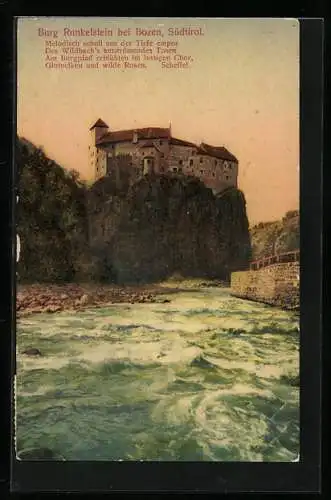 AK Bozen, Burg Runkelstein vom Fluss aus