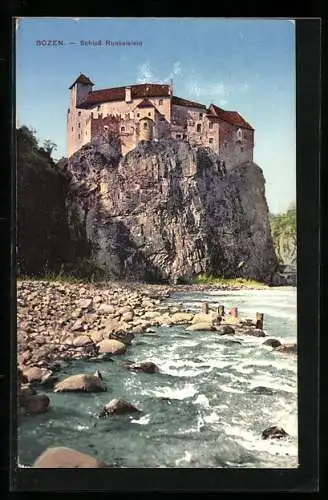 AK Bozen / Bolzano, Blick zum Schloss Runkelstein