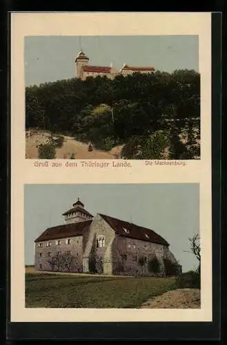 AK Wachsenburg, Die Burg von Nahem und aus der Ferne