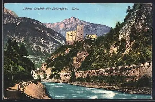 AK Landeck, Schloss Landeck mit Silberspitze