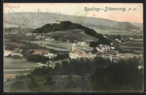 AK Reidling, Sitzenberg, Ortschaft aus der Ferne