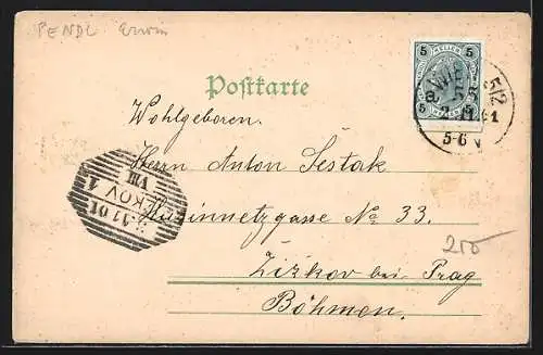 Künstler-AK Wien, Donaustadt, Artillerie-Kaserne