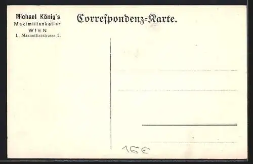 AK Wien, Michael König`s Maximilian-Keller, Speisesaal, Maximilianstr. 2