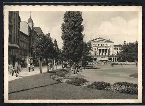 AK Posen, Weilhelmsplatz mit Café Arkadia