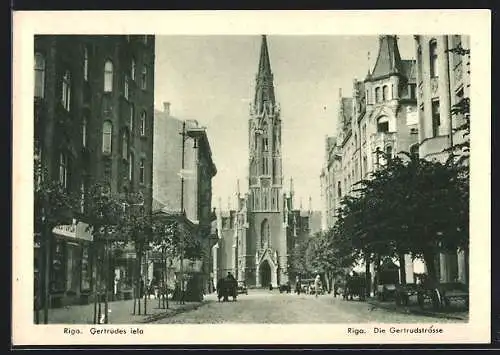 AK Riga, Kirche in der Gertrudstrasse