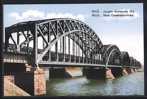 AK Riga, Neue Eisenbahnbrücke