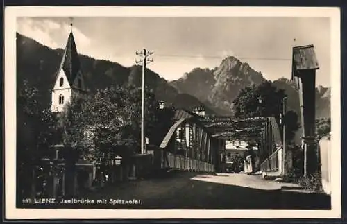 AK Lienz, Iselbrücke mit Spitzkofel