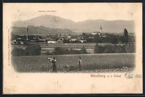 AK Wieselburg a. Erlauf, Panorama mit Ötscher