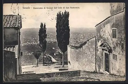 AK Fiesole, Panorama di Firenze dal Colle di San Francesco