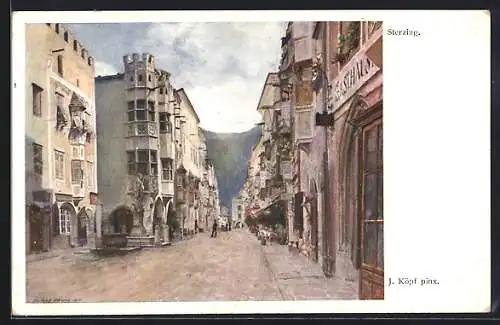 AK Vipiteno /Brennero, Strassenpartie mit Gasthaus