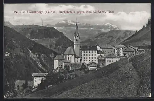 AK Pieve di Livinallongo, Buchenstein gegne Boe, Blick nach der Kirche