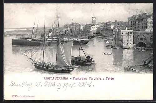 AK Civitavecchia, Panorama parziale e Porto