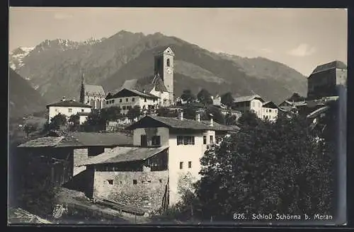 AK Meran, Schloss Schönna mit Bergpanorama