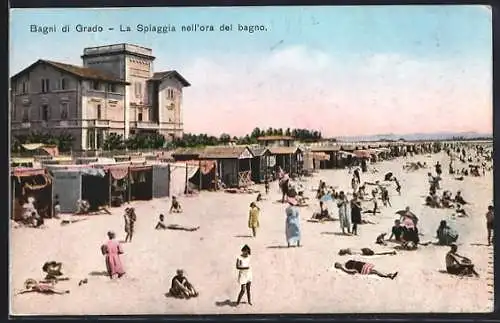 AK Grado, Bagni di Grado, La Spiaggia nell`ora del bagno