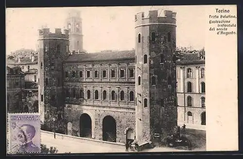 AK Torino, Porta Palatina Construzione restaurata del secolo d`Augusto