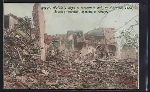 AK Reggio Calabria, Terremoto / Erdbeben 1908, Avanzi della Chiesa delle Grazie