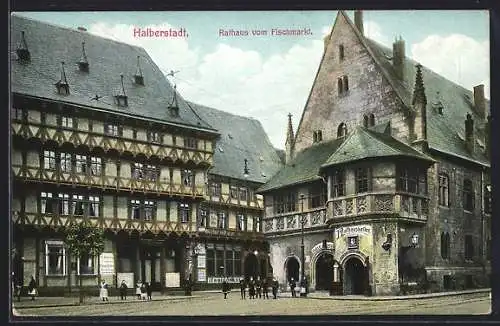 AK Halberstadt, Partie am Rathaus