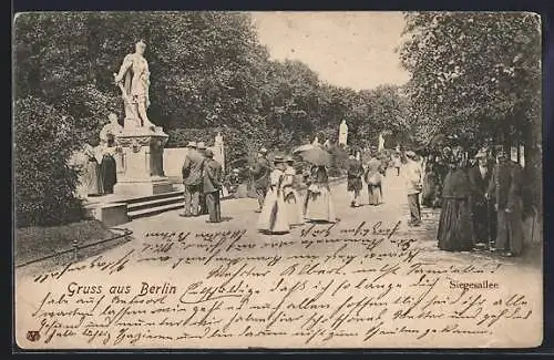 AK Berlin-Tiergarten, Denkmal in der Siegesallee