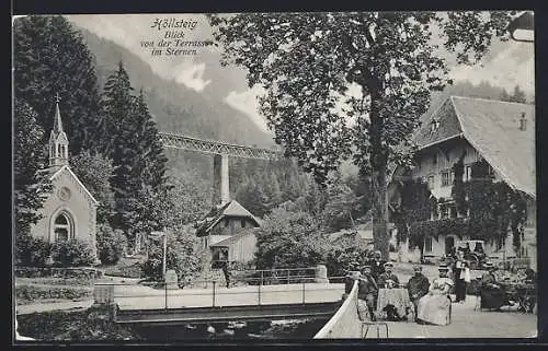 AK Höllsteig, Blick von der Terrasse im Gasthaus Sternen