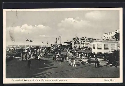 AK Warnemünde, Promenade mit Kurhaus