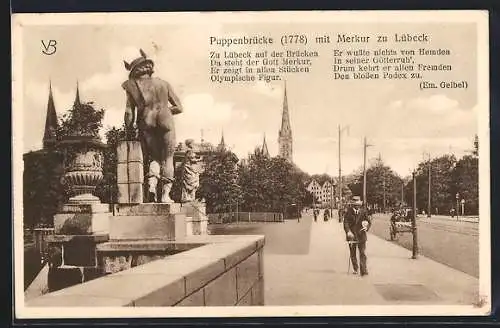 AK Lübeck, Puppenbrücke mit Merkur