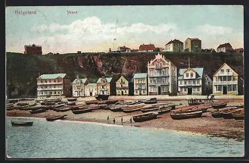 AK Helgoland, Blick auf Fischerhafen