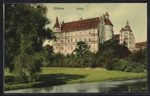 AK Güstrow, Blick zum Schloss